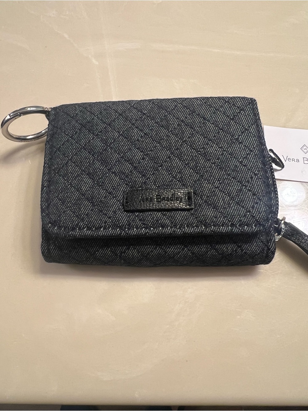 NWT Vera Bradley RFID card case:wallet gray